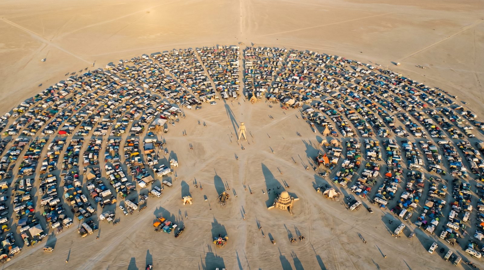 Aerial view of Black Rock City